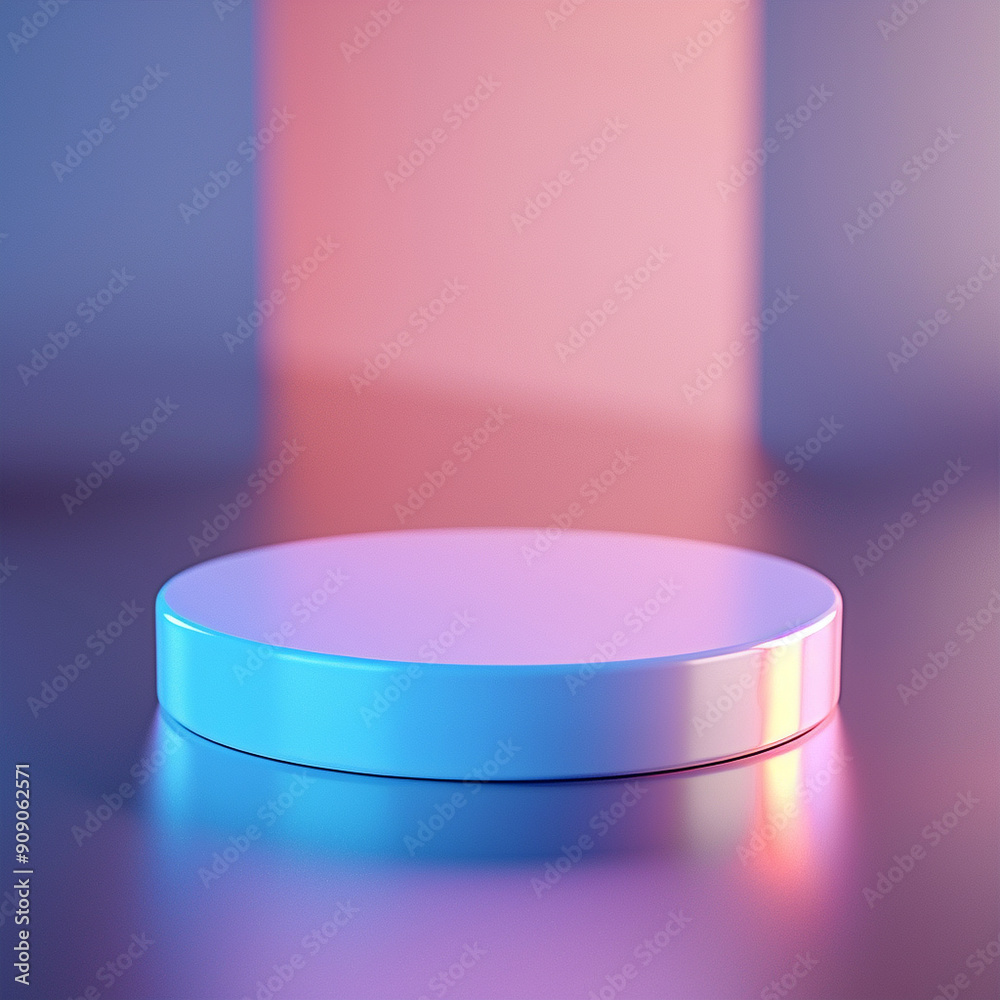 interior of a modern house with close up product display podium interior of a modern house with close up product display podium