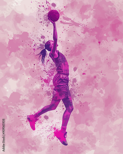 Basketball player abstract art