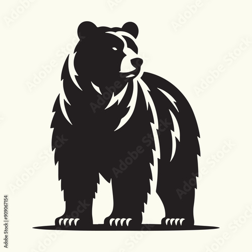 Bear Animal Silhouette Vector Illustration Design