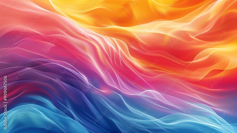 Dynamic wave pattern with flowing lines and vibrant colors
