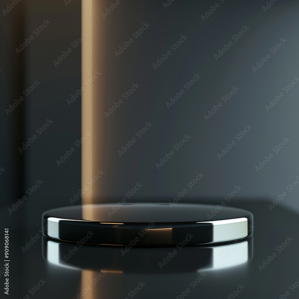 interior of a modern house with close up product display podium interior of a modern house with close up product display podium