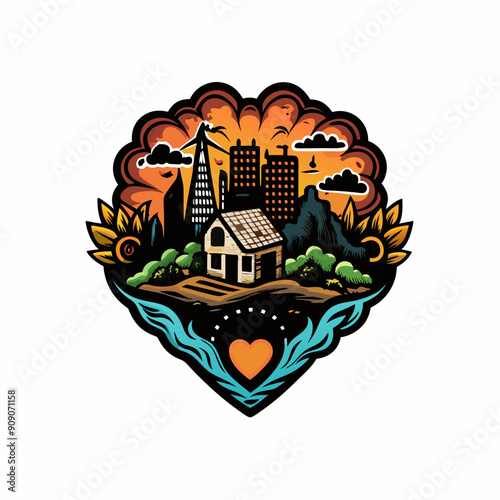 Scenes depicting hopeful and thriving communities in a post-apocalyptic world.