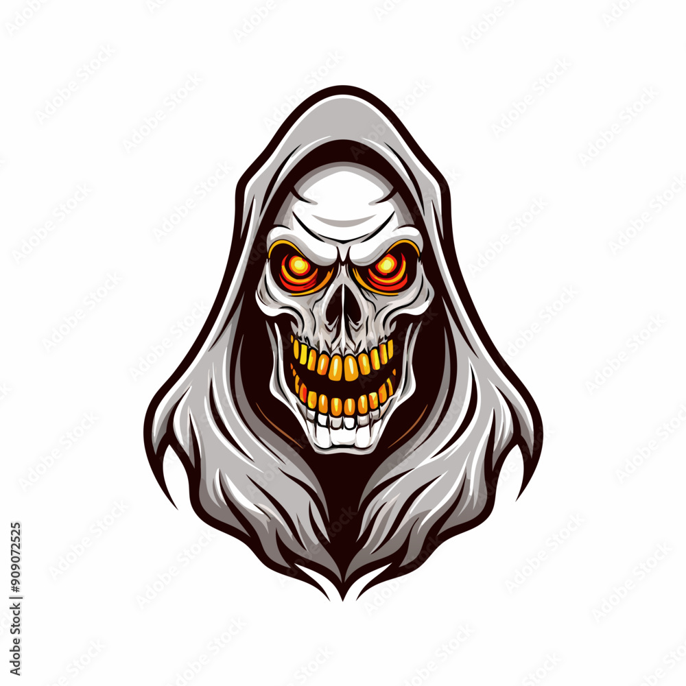 A spooky specter with a glowing orange aura, depicted in a dark and mysterious setting. A spooky specter with a glowing orange aura, depicted in a dark and mysterious setting.