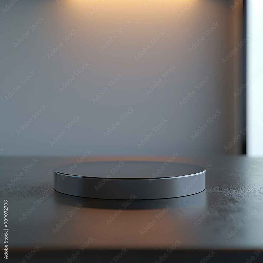 interior of a modern house with close up product display podium interior of a modern house with close up product display podium