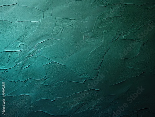 Textured wall in calming shades of teal, perfect for backgrounds, wallpapers, or artistic projects. Ideal for design inspiration. photo