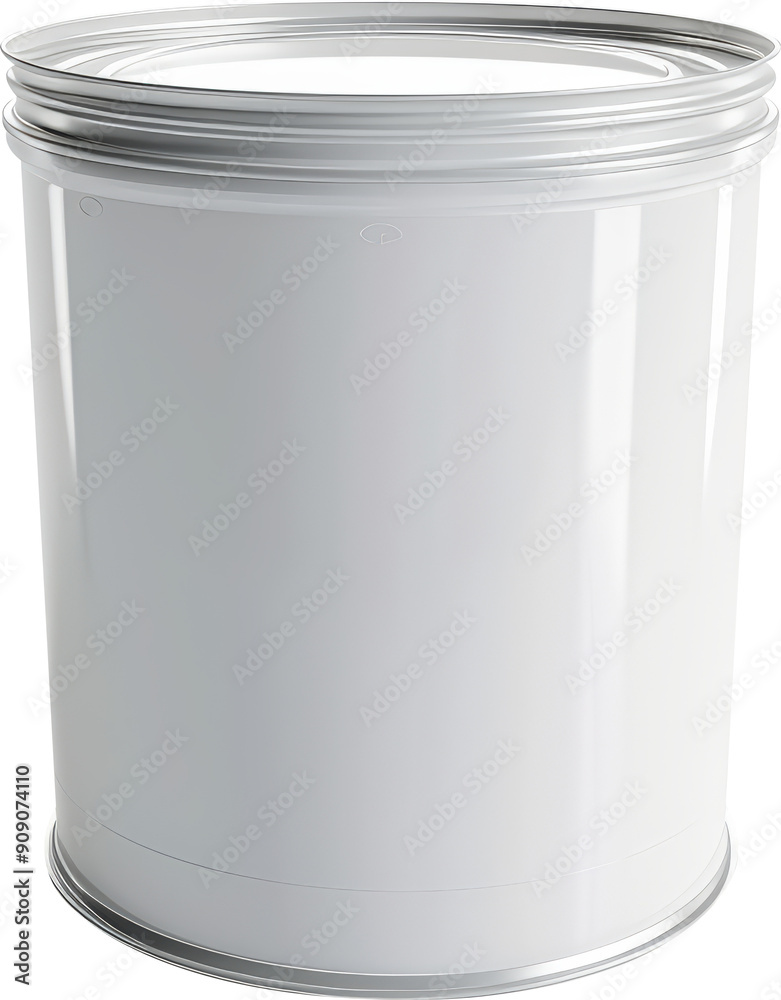 White metal can