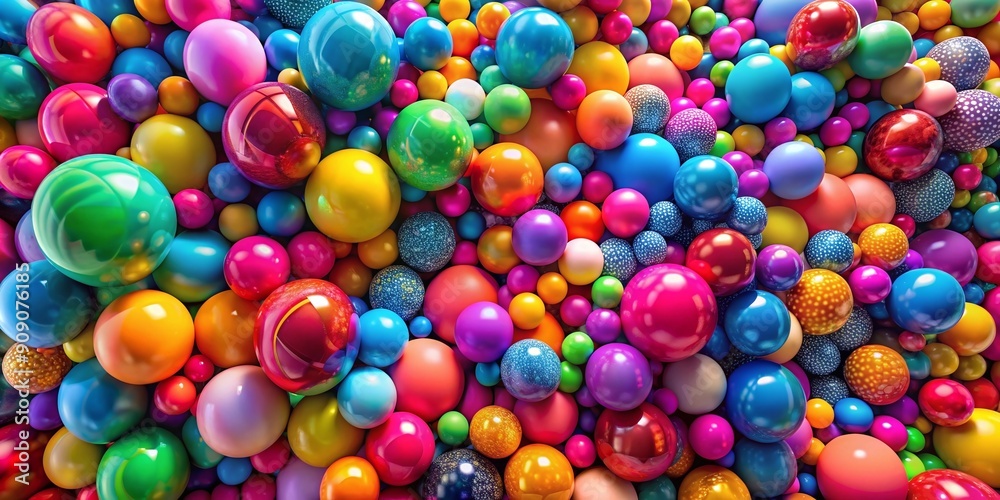 Vibrant 3D colorful spheres background with playful geometric design Vibrant 3D colorful spheres background with playful geometric design