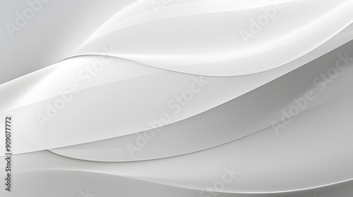 Smooth White Surface with Abstract Wave Pattern