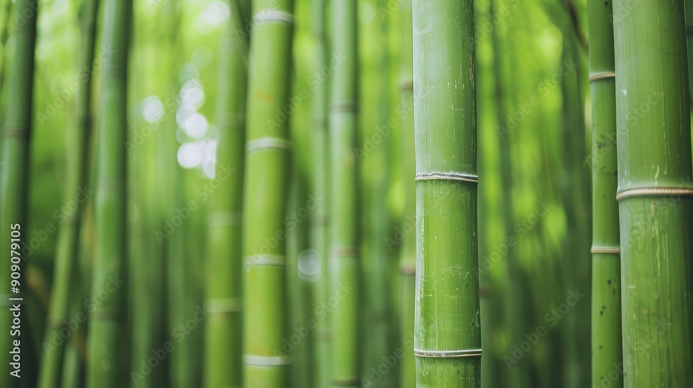 Bamboo grove with tall, slender stalks Bamboo grove with tall, slender stalks