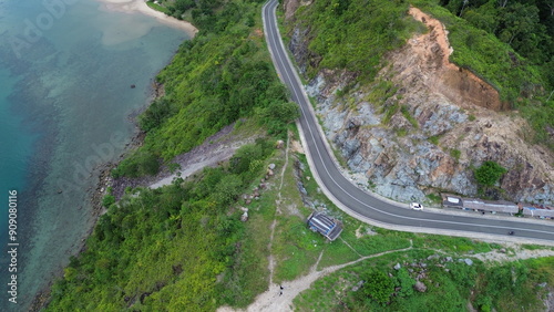 view of highway in the mountains