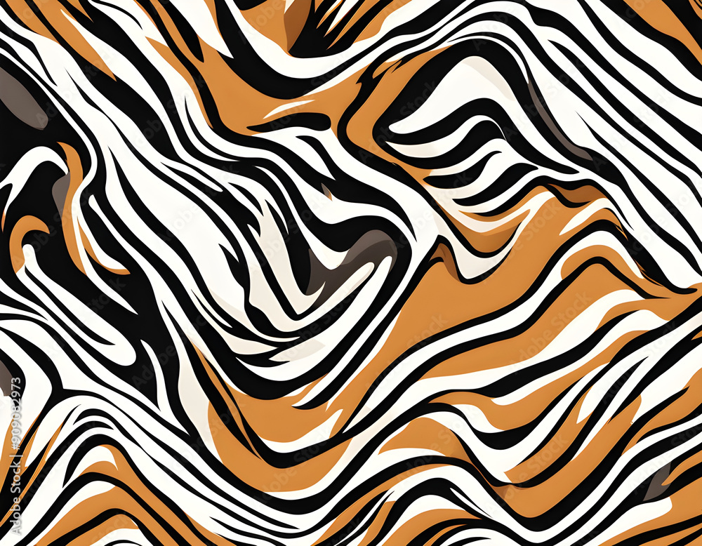 Pattern with tiger stripes. Abstract animal print. Vector illustration background. Pattern with tiger stripes. Abstract animal print. Vector illustration background.