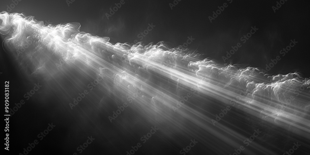 Futuristic Black and White Background with Rays Futuristic Black and White Background with Rays