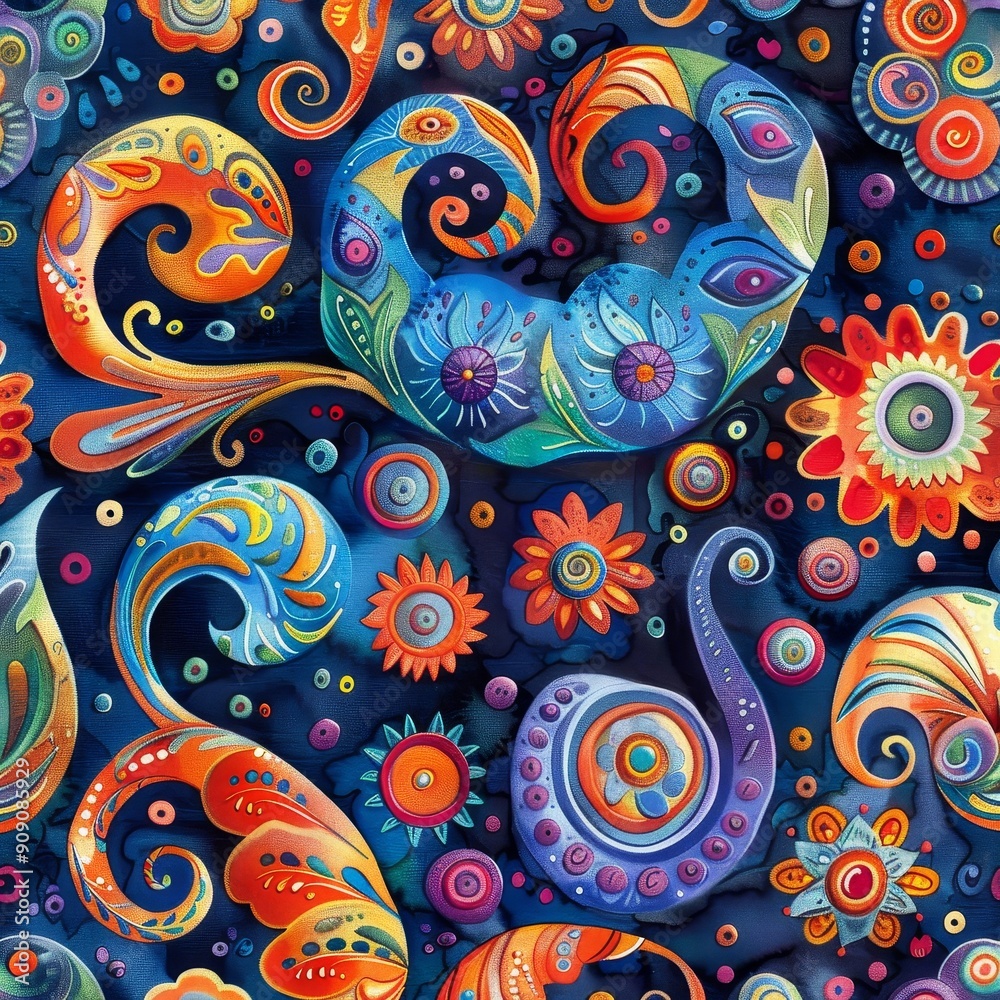 Abstract Swirls of Vibrant Colors Abstract Swirls of Vibrant Colors