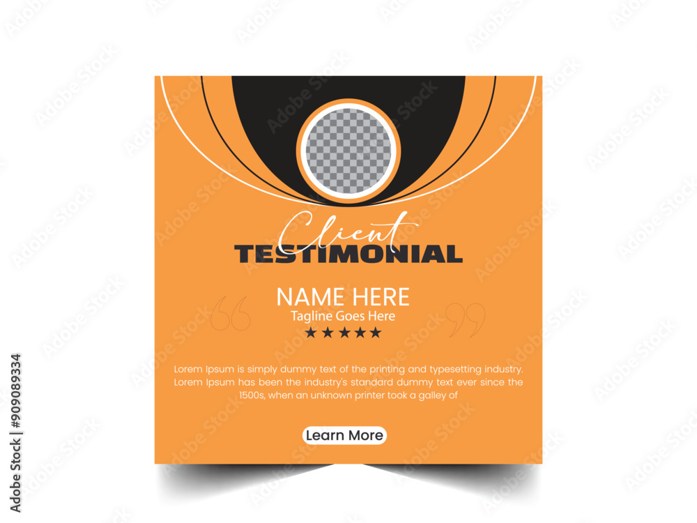 Fototapeta premium Corporate Color Corporate Business Client Testimonial Template Layout Design.