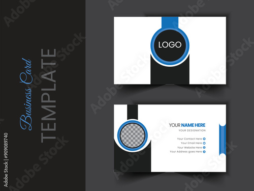 Business Card or Visiting Card Design Template Layout.
