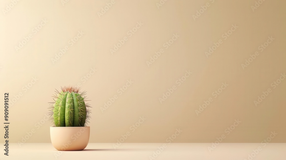 Solitary cactus in desert, minimal background, subtle colors, minimalist nature, isolation Solitary cactus in desert, minimal background, subtle colors, minimalist nature, isolation