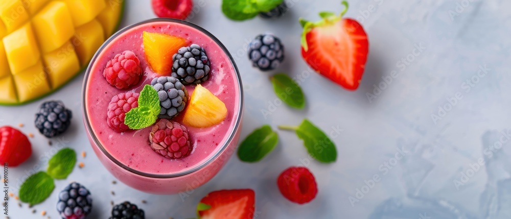 Delicious Summer Fruit Smoothie Delicious Summer Fruit Smoothie