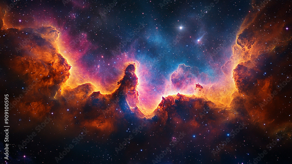 Obraz premium cosmic outer space background