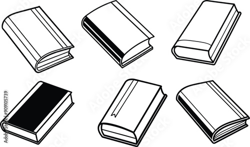 book Silhouette Vector illustration