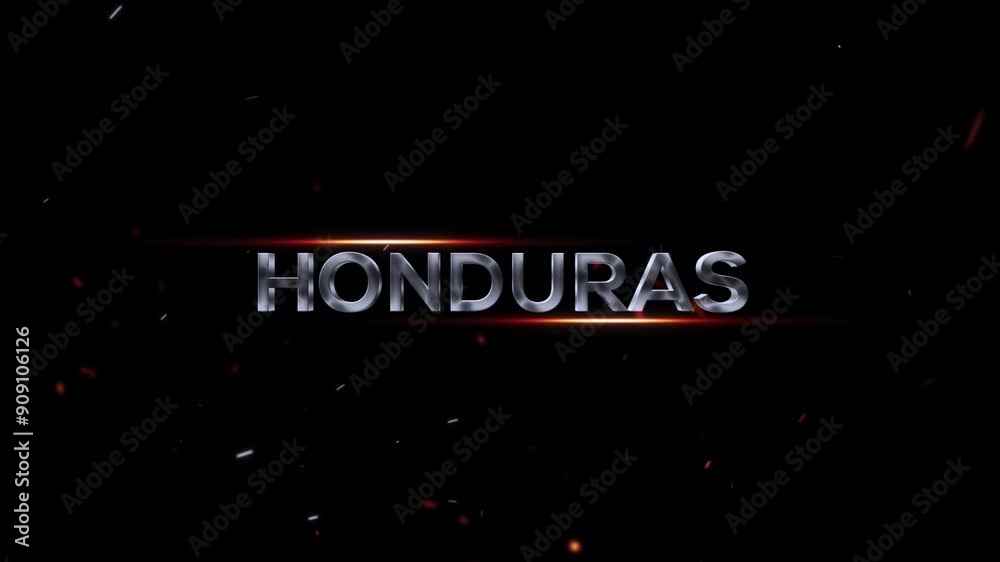 Honduras Logo Animation, Honduras Country Name Animation Videos On Black Background Honduras Logo Animation, Honduras Country Name Animation Videos On Black Background