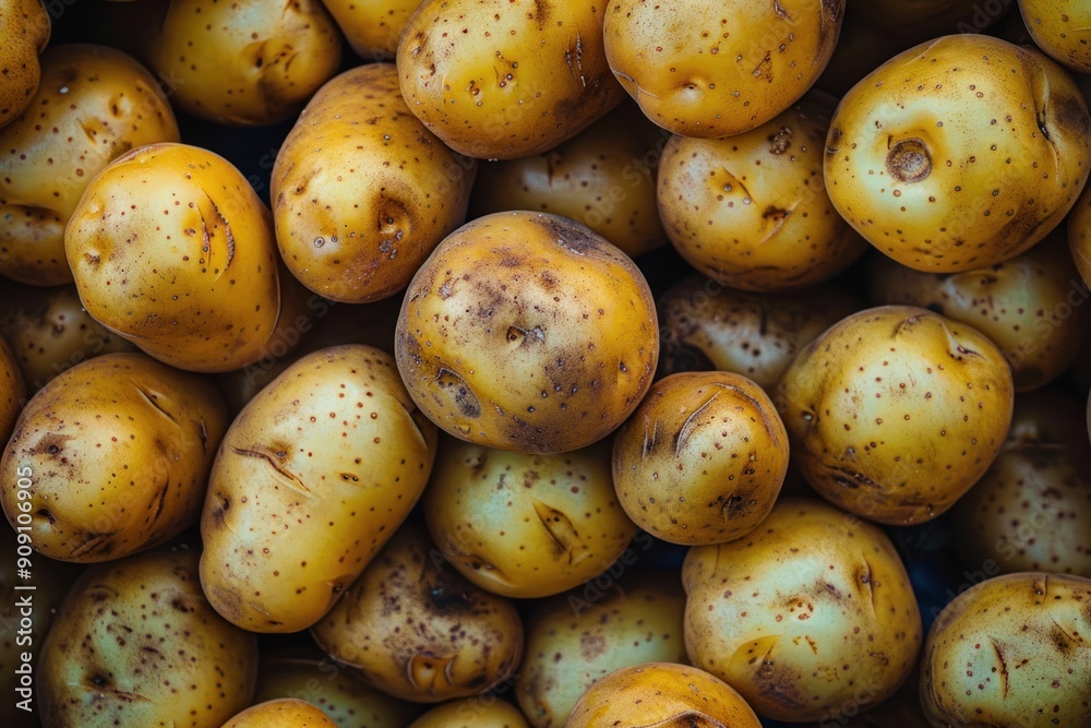 Fresh Potatoes Abundance Top View Fresh Potatoes Abundance Top View