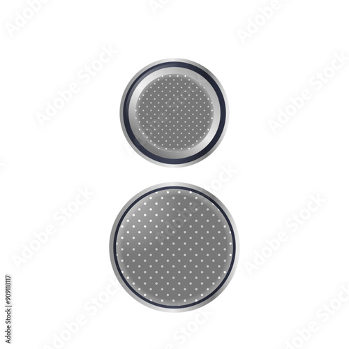 High-resolution Image Showcasing Two Button Cell Batteries Ideal For Illustrating Power Sources, Small Electronics