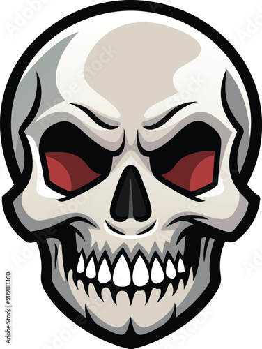 Intricate Skull Vector Art, High-Quality, Scalable, and Ready for Creative Projects photo