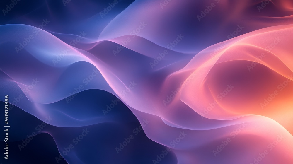 Fototapeta premium Abstract Purple and Pink Wavy Background