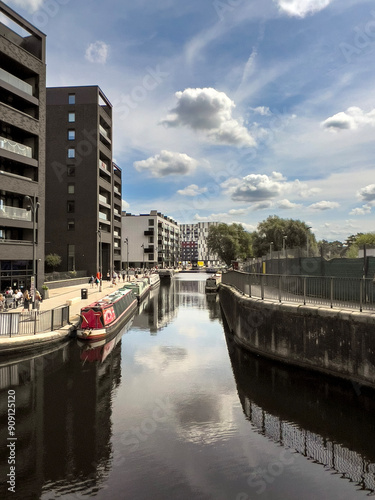 Quayside in New Islington, Downtown Manchester photo