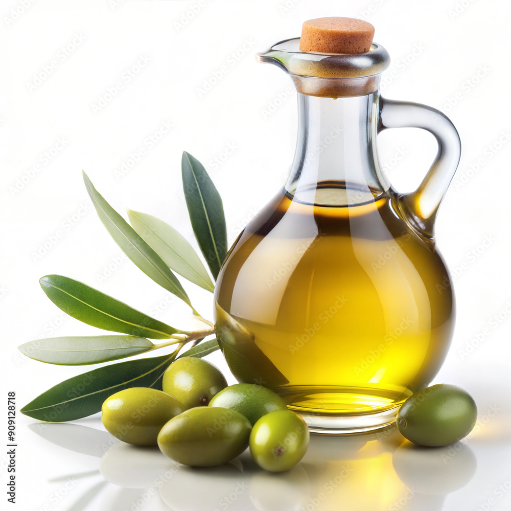 Elegant Olive Oil and Branch Elegant Olive Oil and Branch