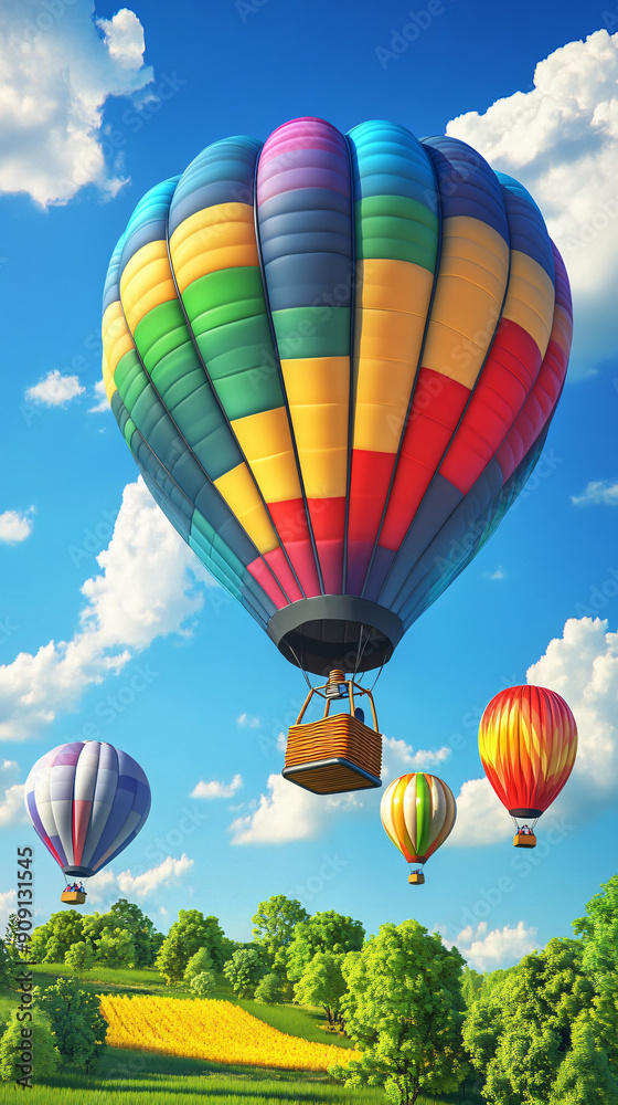 Naklejka premium Hot Air Balloon Tours