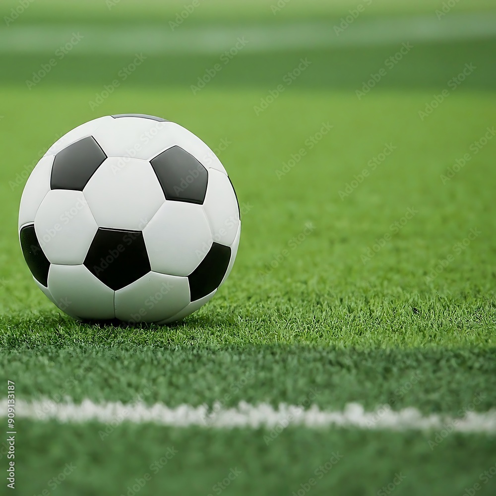 Fototapeta premium Close up shot of Soccer ball