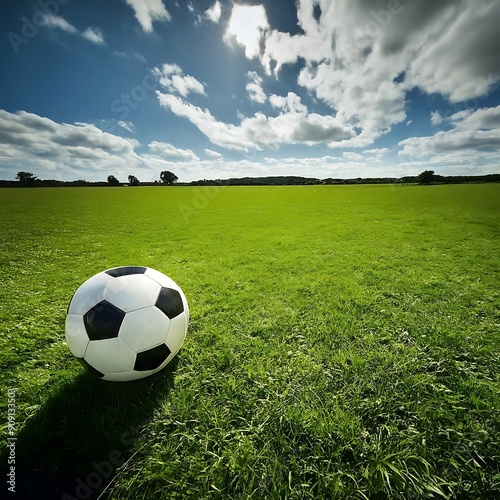 Close up shot of Soccer ball