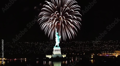 Fireworks Grand Finale near Liberty Statue