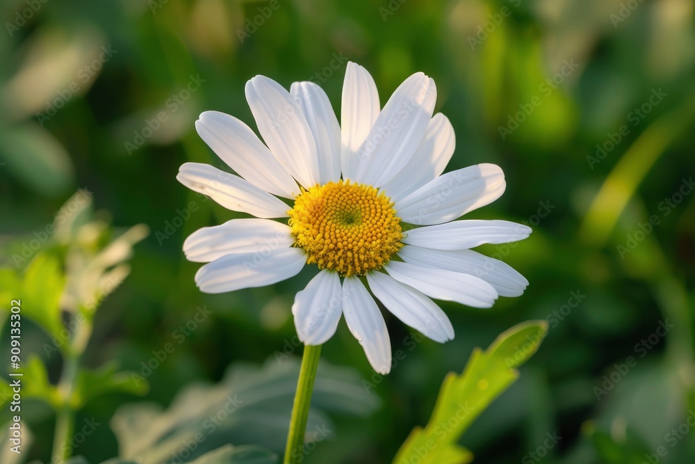 daisy flower, closeup with generative ai daisy flower, closeup with generative ai