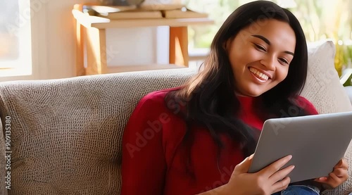 Happy young woman relaxing