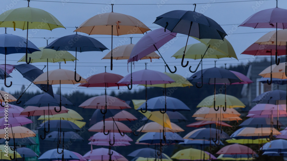 Flying umbrellas in Trondheim, Norway. Flying umbrellas in Trondheim, Norway.