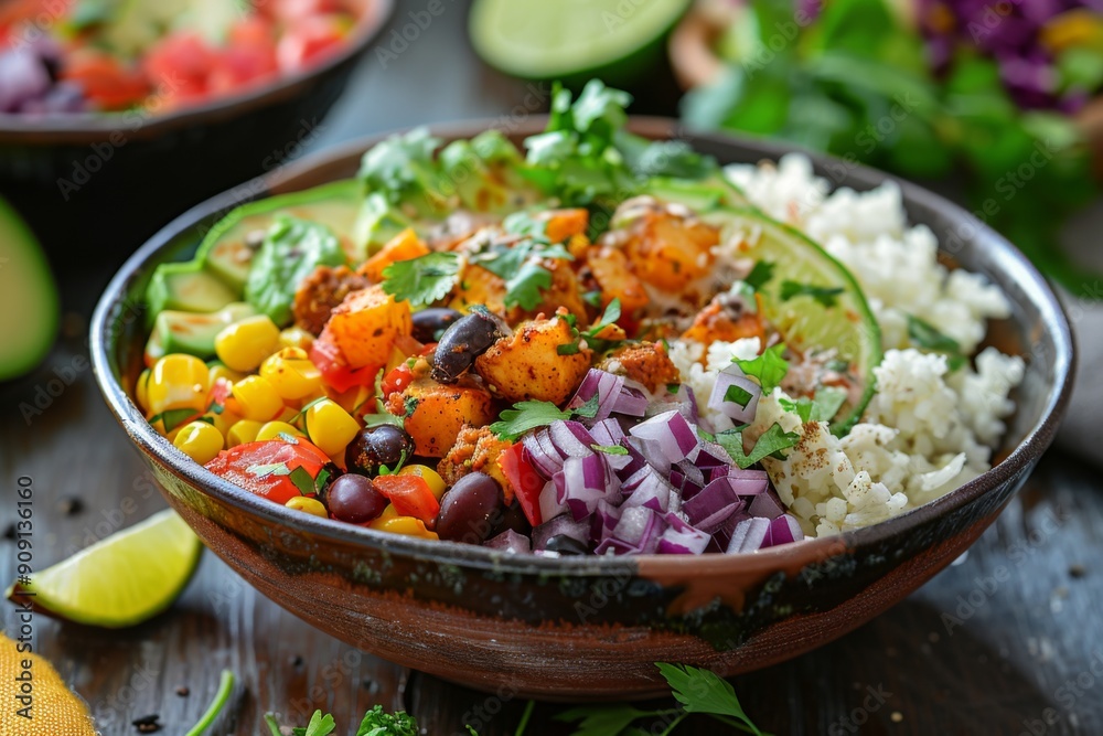 Cauliflower rice burrito bowl Cauliflower rice burrito bowl