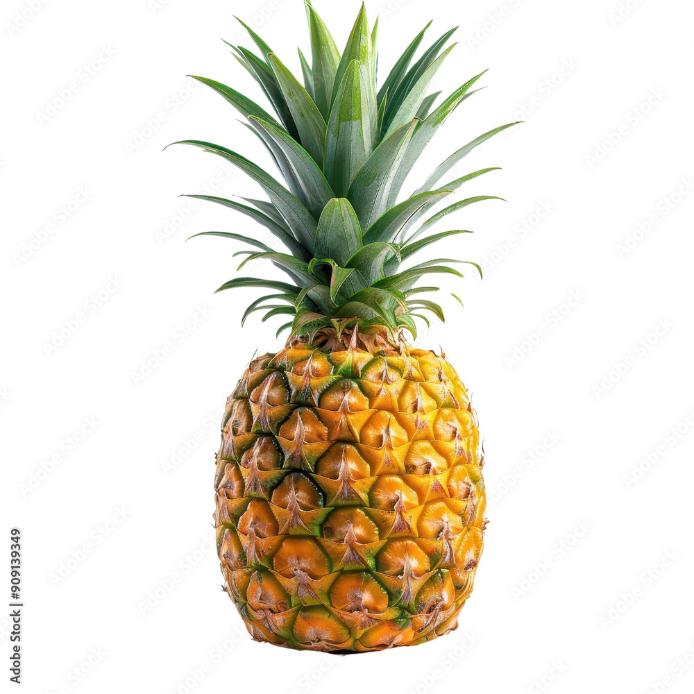 Ripe Pineapple Isolated on white Background. Ripe Pineapple Isolated on white Background.