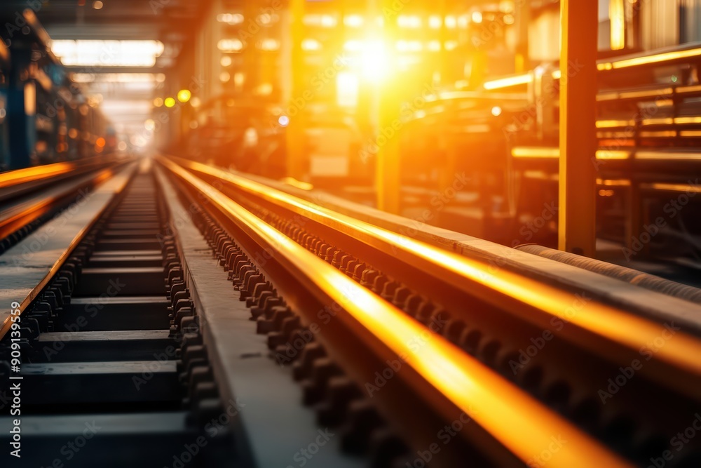 The Lean Manufacturing concept is visualized in an ultramodern The Lean Manufacturing concept is visualized in an ultramodern