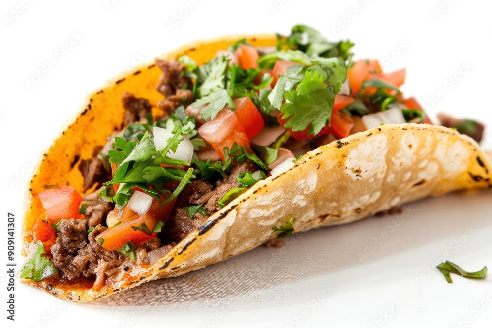 Taco Pictures White Background with generative ai Taco Pictures White Background with generative ai