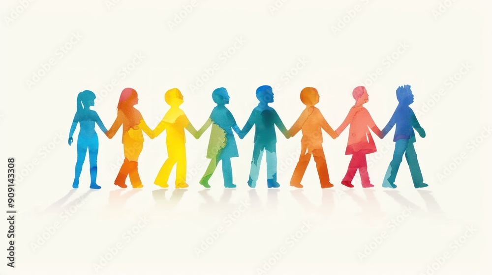 An abstract illustration representing the concept of diversity An abstract illustration representing the concept of diversity