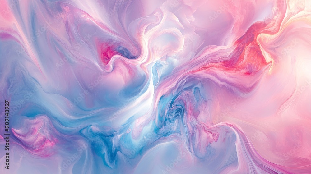 Fototapeta premium Abstract Swirling Watercolor in Pastel Tones