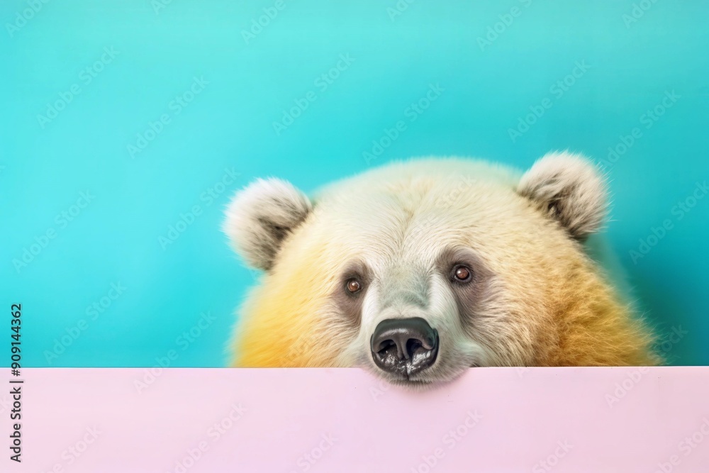 Creative photos of an animal with a hat and colored background to celebrate birthdays Creative photos of an animal with a hat and colored background to celebrate birthdays