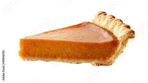 Pumpkin/Sweet Potato Pie Slice on Transparent Background