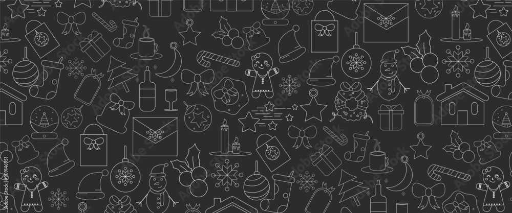 Beautiful Xmas pattern with ornaments. Christmas wrapping paper concept. Vector illustrator- Beautiful Xmas pattern with ornaments. Christmas wrapping paper concept. Vector illustrator-
