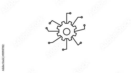 cpu icon isolate with white background