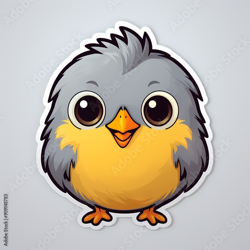 An adorable chick with big eyes, ideal for children's products and commercial use.