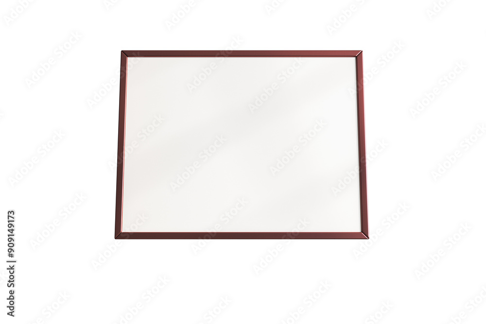 Rectangular red frame isolated on white background. Clean and minimalistic layout. Concept of image or picture display. 3D Rendering Rectangular red frame isolated on white background. Clean and minimalistic layout. Concept of image or picture display. 3D Rendering
