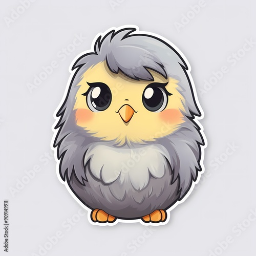 An adorable chick with big eyes, ideal for children's products and commercial use.
